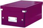 Archivbox Click und Store DVD Graukarton violett