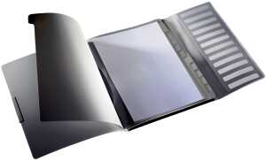 LEITZ Ordnungsmappe Style A4 PP 12 Fächer satin-schwarz (80399694)