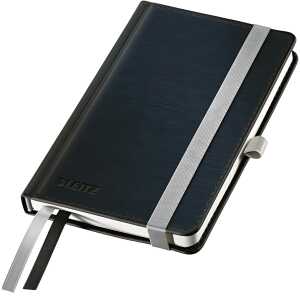 Notizbuch Style A6 kar. satin schwarz Notizbuch Style A6 mit festem