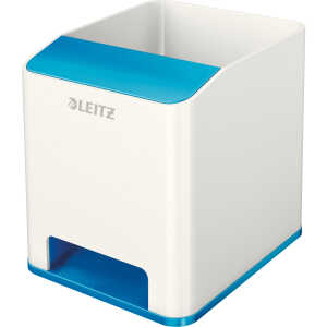 LEITZ Stifteköcher WOW Sound weiß/blau met. Sound WOW Duo Colour