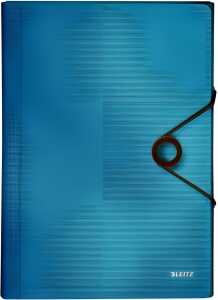 LEITZ 4579 Fächermappe Solid 6 Fächer A4 250Blatt PP hellblau