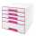 LEITZ Schubladenbox WOW CUBE pink metallic Schubladenbox mit 5 Schu