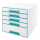 LEITZ Schubladenbox WOW CUBE eisblau metallic 52142051 5 Schubladen