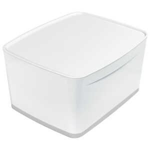 LEITZ Aufbewahrungsbox MyBox Groß A4 mit Deckel ABS weiß/grau