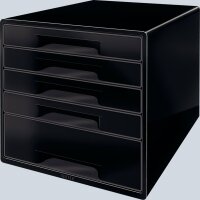 LEITZ Schubladenbox 5 Laden CUBE schwarz Schubladenbox...