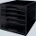 LEITZ Schubladenbox 5 Laden CUBE schwarz Schubladenbox CUBE mit 5 Schublade