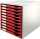LEITZ Schubladenbox 10 Laden bordo FORM.SET 10SCH.BORD.52810028