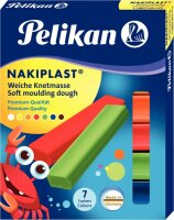 Pelikan Knetmasse Nakiplast, 196/7, farbig sortiert, 125g