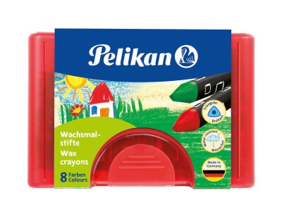 Pelikan Wachsmaler dreieckig wasserfest im Kunststoffetui rot 665/8 D WF