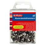 HLZ Musterbeutelklammern 60 Stück Flachkopf