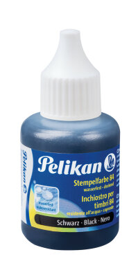 Pelikan Stempelfarbe S.84 schwarz 4 30 ml Kunststoffbehälter m.Spritzdü