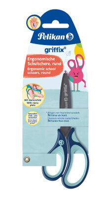 Pelikan griffix Schulschere SC1BLR blau lin 1 St. auf Blisterkarte