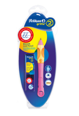 Pelikan Bleistift Griffix 2 Berry/Pink B2BEL für Linkshänder blister