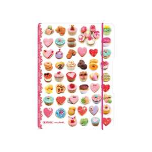 Herlitz Notizheft flex PP A5,40 Blatt kariert Rezepte, my.book