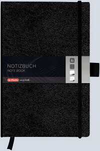 Notizbuch A4/ 96 Bl. kar. schwarz my.book classic