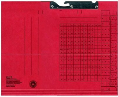 LEITZ Pendelmappe rot Pendelmappe seitlich offen Manilakarton