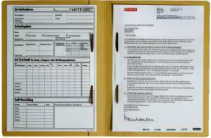 LEITZ Zweifalzhefter chamois A 4 2 Heftmechaniken 8cm Manilakarton