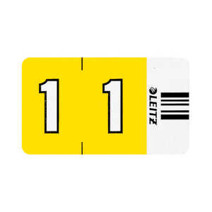 Ziffernsignale 1 100ST gelbAuf Trägebandstreifen selbstklebend Nr. 1