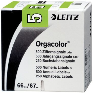 LEITZ 6605-10-00 Ziffernsignale 500ST h`grüPackung zu 500 Schilder