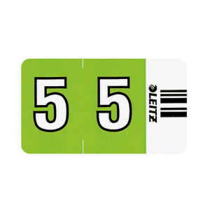 LEITZ 66051000 Ziffernsignale 500ST h`grüPackung zu 500 Schilder