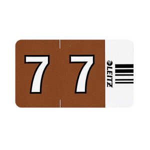 LEITZ 66071000 Ziffernsignale 500St braunPack mit 500 Schilder