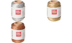 Dekoschnur metallic 20 m Ø 15 mm 100 % Nylon silberfarben