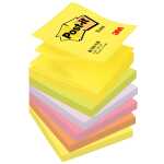 Post-it Haftnotiz Z-Notes Neon - 76 x 76 mm, neonfarben,...