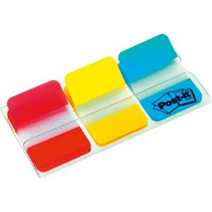 Post-it Index STRONG - 25,4 x 38 mm, Grundfarben, 3x 22 Streifen