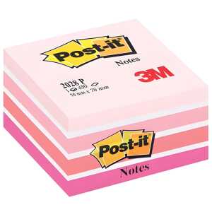 Post-it Haftnotiz-Würfel - 76 x 76 mm, pastellpink