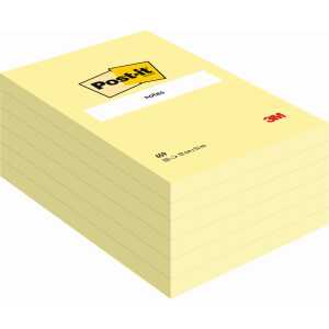 Post-it Haftnotizen - 102 x 152 mm, gelb, 100 Blatt