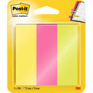 Post-it Page Marker Neon - 25 x 76 mm, 3x 100 Streifen