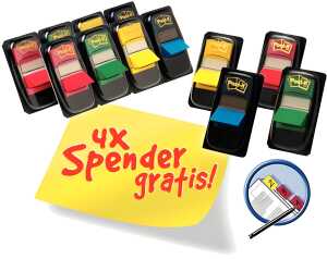 Post-it Index 680 25,4 x 43,2 mm 8x 50 Streifen 4x Streifen gratis