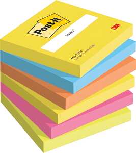 Post-it Haftnotizen Active Collection - 76 x 76 mm, 6x 100 Blatt