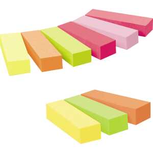 Post-it Page Marker Neon Promotionset 6+3 15x50mm sort 9x 100 Streifen