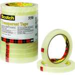 Klebeband Transparent 550, PP-folie, Bandgröße 66 m x 19 mm, 8 Rollen