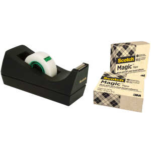 Scotch Tischabroller greenerChoice - inkl. 3 Rollen Klebefilm, schwarz