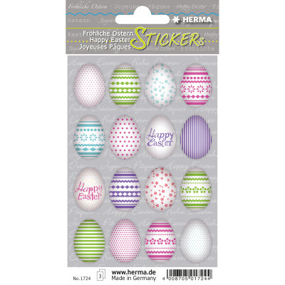 Herma Sticker DECOR Ostern Happy Easter Bunte Eier 1 Bl