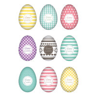 Herma DECOR Sticker HAPPY EASTER - EIERSET BUNT