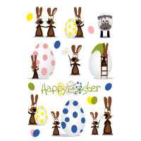 Herma Sticker DECOR Ostern Happy Easter Hasenparty 3 Bl