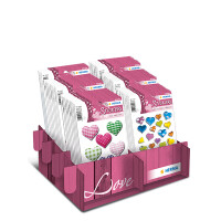 Herma Sticker Display Mix 80 Pack MAGIC Love Herzen