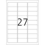 Namensetiketten 63,5 x 29,6 mm Acetatseide weiss 20 Bl 540 Etik.