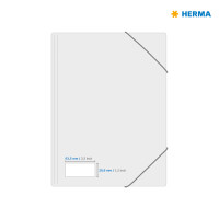 Herma Namensetiketten ablösbar 63,5 x 29,6 mm Acetatseide weiss mit blauen Streifen 20 Bl 540 Etik. LaserCopy