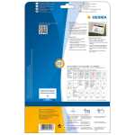 Namensetiketten 199,6 x 143,5 mm Acetatseide weiss 20 Bl 40 Etik.