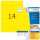 Farbige Etiketten A4, 105 x 42,3 mm, gelb, permanent haftend
