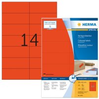 Herma Etiketten permanent haftend 105 x 42,3 mm rot 100...