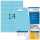 Farbige Etiketten A4, 105 x 42,3 mm, blau, permanent haftend