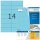 Herma Etiketten permanent haftend 105 x 42,3 mm blau 100 Bl 1400 Etik. LaserInkCopy