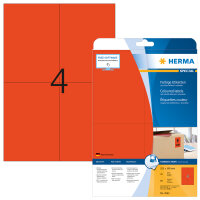 Herma Etiketten ablösbar 105 x 148 mm rot 20 Bl 80...