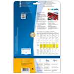 Wetterfeste Folien-Etiketten A4, 66,0 x 33,8 mm, weiß, wiederablösbar