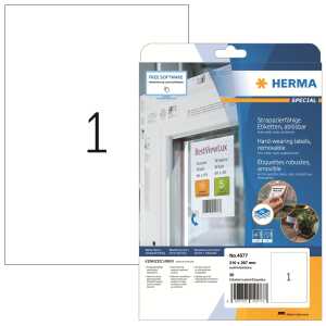 HERMA Folienetikett SPECIAL 210 x 297 mm (B x H) weiß 20 Etik./Pack.